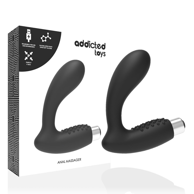 Addicted Toys - Prostatic Vibrator Rechargeable Model 5 - Black