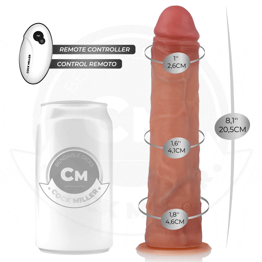 Cock Miller - Hyper-realistic Dildo With Suction Cup And Thrusting With Remote Control 20.5 Cm